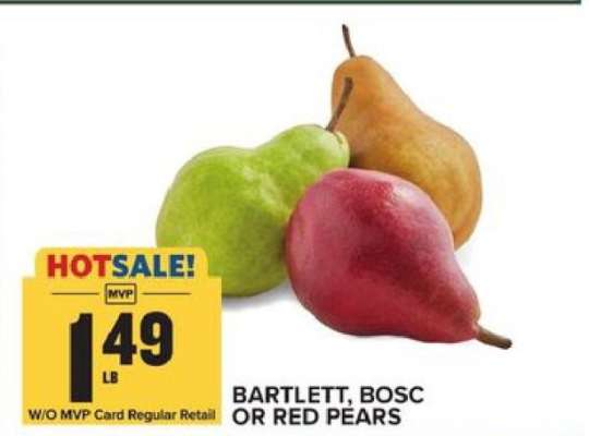 Bartlett, Bosc or Red Pears
