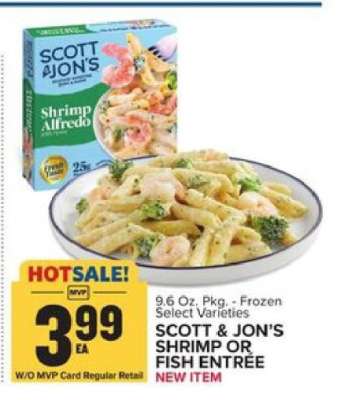 SCOTT & JON'S SHRIMP OR FISH ENTREE