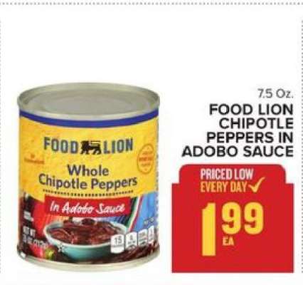 FOOD LION CHIPOTLE PEPPERS IN ADOBO SAUCE