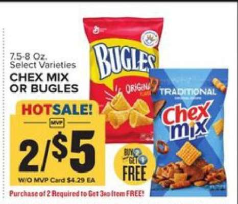Chex Mix or Bugles