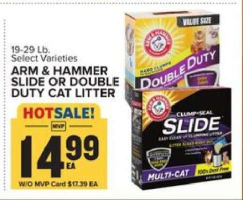 ARM & HAMMER SLIDE OR DOUBLE DUTY CAT LITTER