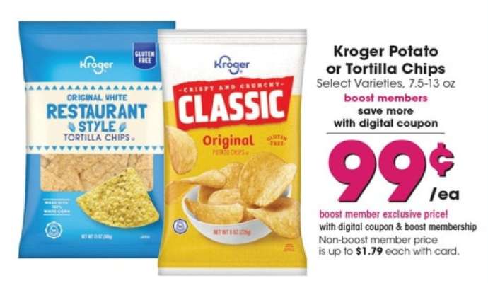 Kroger Potato or Tortilla Chips