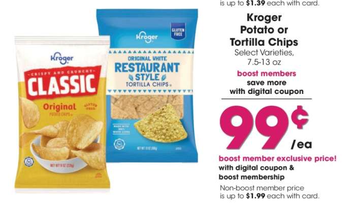 Kroger Potato or Tortilla Chips