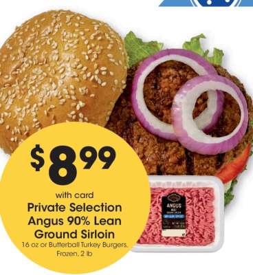 Private Selection Angus 90% Lean Ground Sirloin