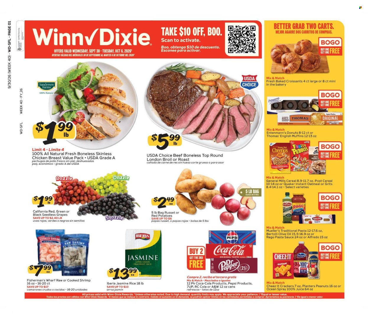 Winn Dixie ad - 09/30/2026 - 10/06/2026. Page 1