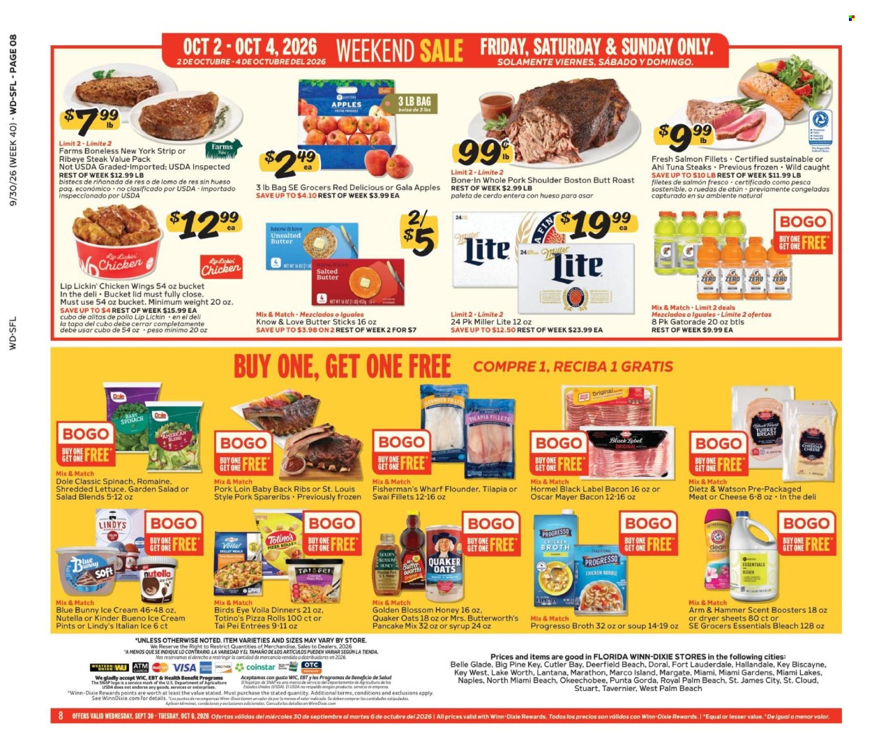 Winn Dixie ad - 09/30/2026 - 10/06/2026. Page 8
