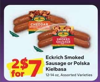 Eckrich Smoked Sausage or Polska Kielbasa
