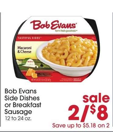 Bob Evans Side Dishes or Breakfast Sausage