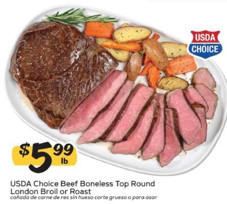 USDA Choice Beef Boneless Top Round