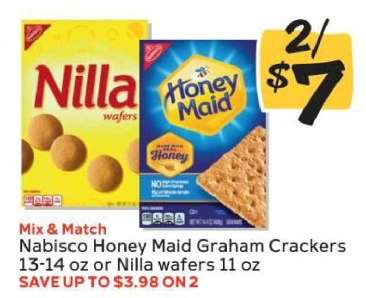 Nabisco Honey Maid Graham Crackers or Nilla Wafers