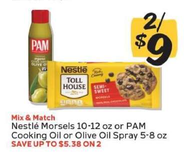Nestlé Morsels or PAM Cooking Oil/Spray