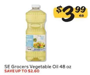 SE Grocers Vegetable Oil 48 oz