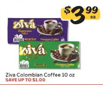 Ziva Colombian Coffee 10 oz