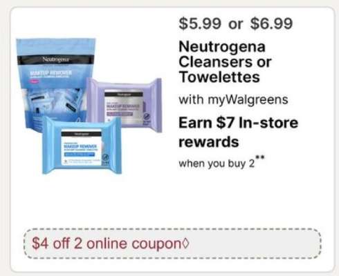 Neutrogena Cleansers or Towelettes