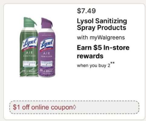 Lysol Sanitizing Spray Products