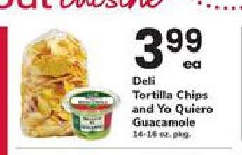 Deli Tortilla Chips and Yo Quiero Guacamole