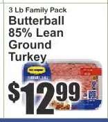 Butterball 85% Lean Ground Turkey