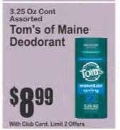 Tom's of Maine Deodorant