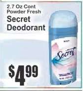 Secret Deodorant