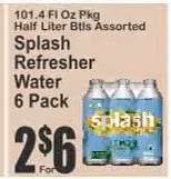 Splash Refresher Water 6 Pack