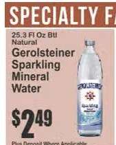 Gerolsteiner Sparkling Mineral Water