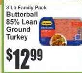 Butterball 85% Lean Ground Turkey