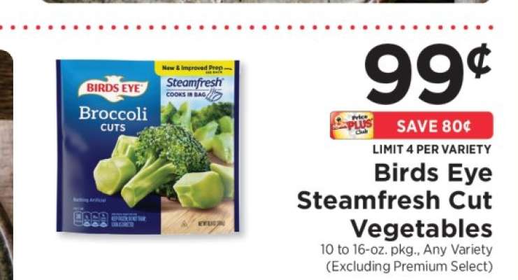 Birds Eye Steamfresh Cut Vegetables