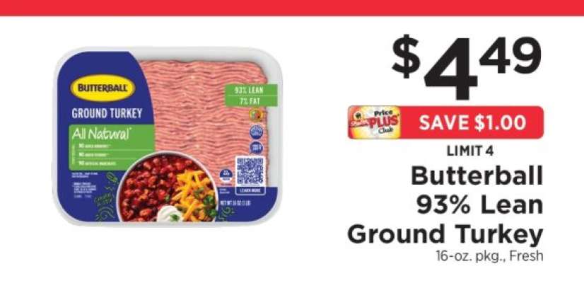 Butterball 93% Lean Ground Turkey