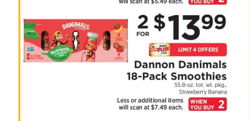 Dannon Danimals 18-Pack Smoothies
