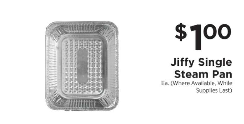 Jiffy Single Steam Pan