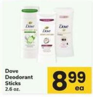 Dove Deodorant Sticks