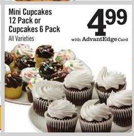 Mini Cupcakes 12 Pack or Cupcakes 6 Pack