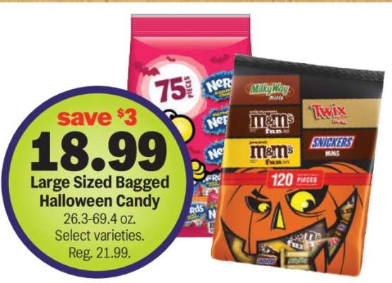 Large Sized Bagged Halloween Candy