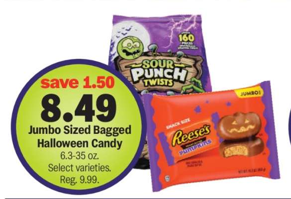 Jumbo Sized Bagged Halloween Candy
