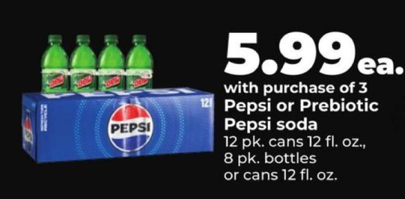 Pepsi or Prebiotic Pepsi soda