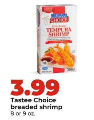 Tastee Choice breaded shrimp