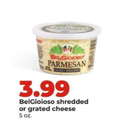 BelGioioso shredded or grated cheese
