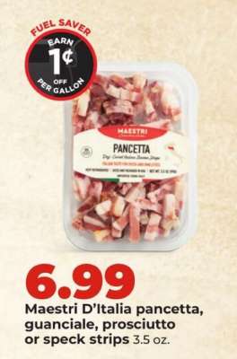 Maestri D’Italia pancetta, guanciale, prosciutto or speck strips