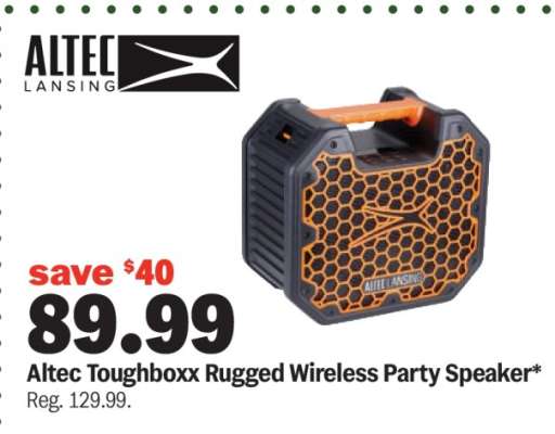 Altec Toughboxx Rugged Wireless Party Speaker