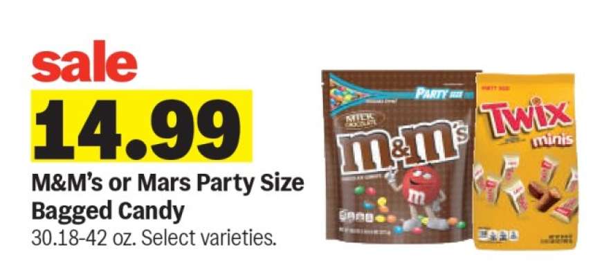 M&M's or Mars Party Size Bagged Candy