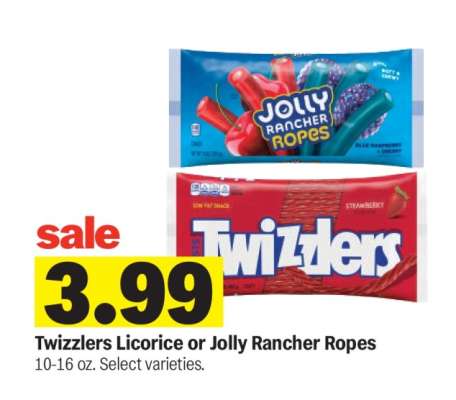 Twizzlers Licorice or Jolly Rancher Ropes