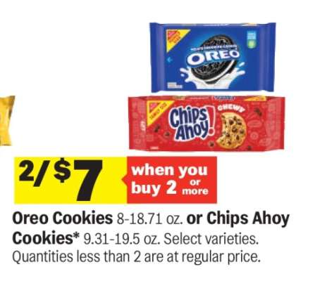 Oreo Cookies or Chips Ahoy! Cookies