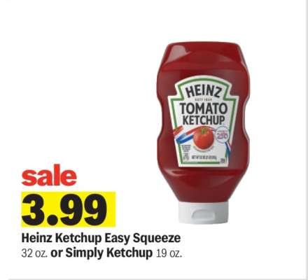 Heinz Ketchup Easy Squeeze or Simply Ketchup