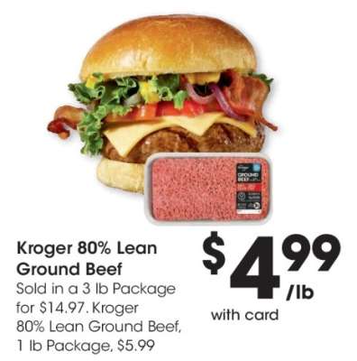 Kroger 80% Lean Ground Beef