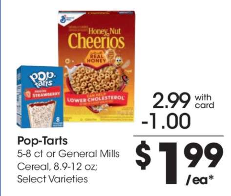 Pop-Tarts or General Mills Cereal
