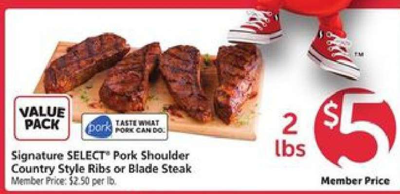 Signature SELECT Pork Shoulder Country Style Ribs or Blade Steak