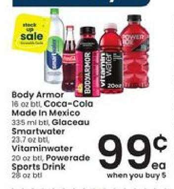 Body Armor, Coca-Cola, Glaceau Smartwater, Vitaminwater, Powerade Sports Drink