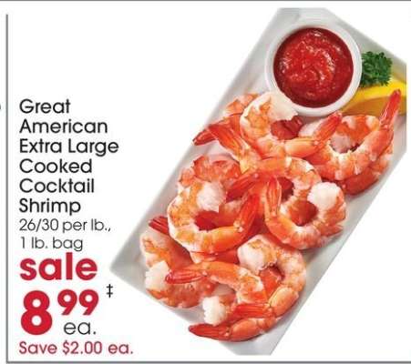 Great American Extra Large Cooked Cocktail Shrimp
