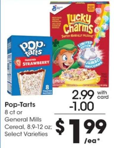 Pop-Tarts or General Mills Cereal