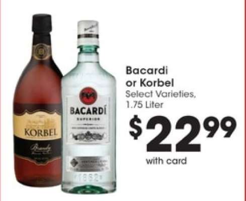 Bacardi or Korbel